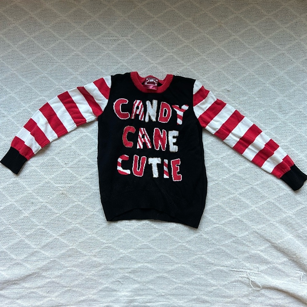 🎄CHRISTMAS🎄 Candy Cane Cutie sweater, size S (6/6X), EUC